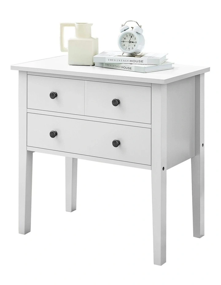 Sven Bedside Table Night Stand in White