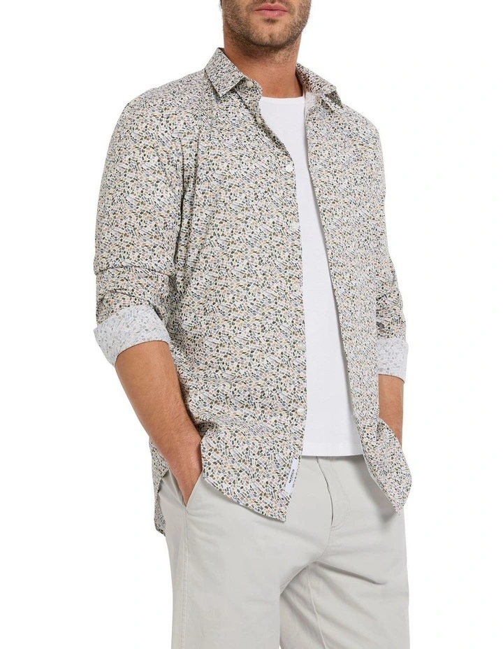 Draw A Crowd Shirt in Green Multi