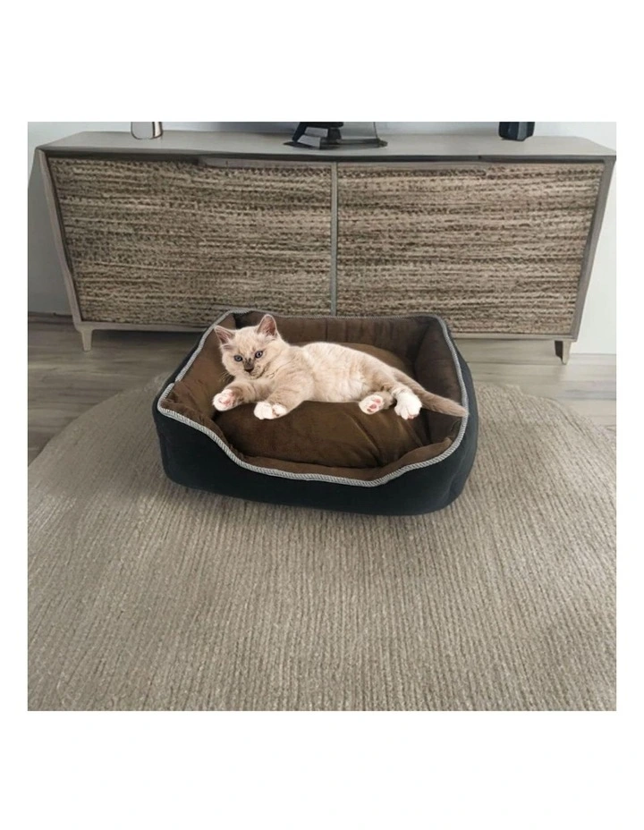 Pet Calming Comfy Bed Sofa Cushion Washable XXXL Size in Coffee