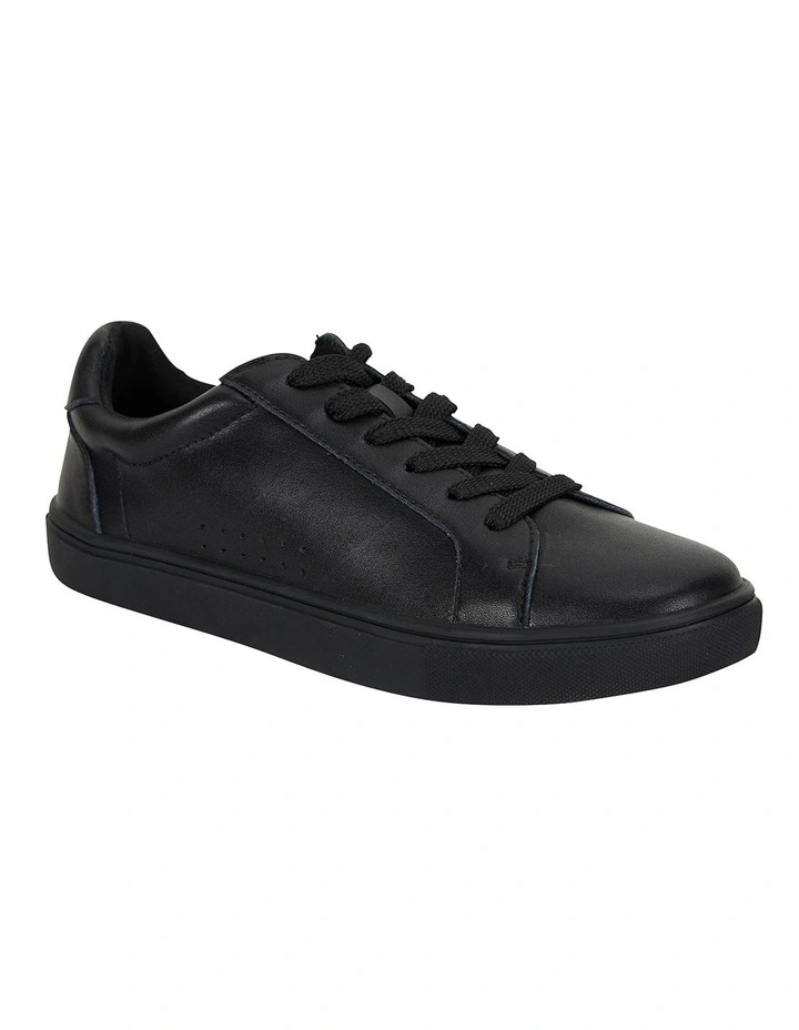 Serena Sneakers in Black on Black Leather