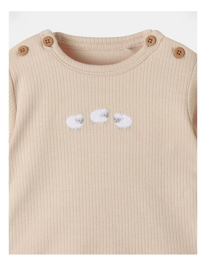 Rib Top in Beige
