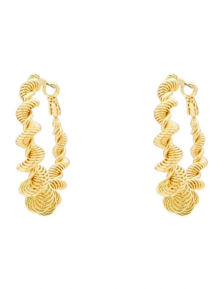 Large Twist Hoop Earring in Gold