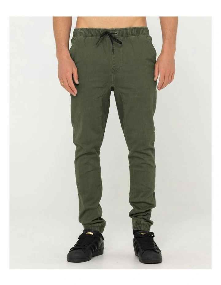 Hook Out Elastic Pant in Green