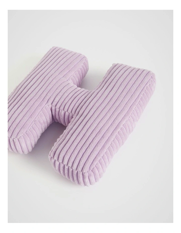 Orchid Cord Initial Cushion H in Purple