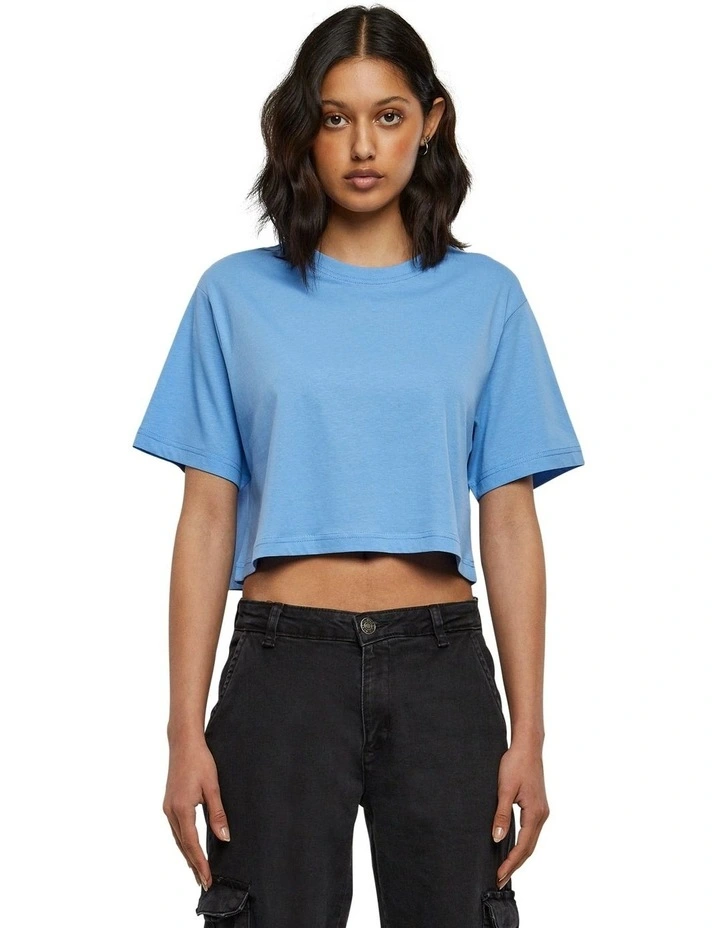 Short Oversized Tee in Horizon Blue