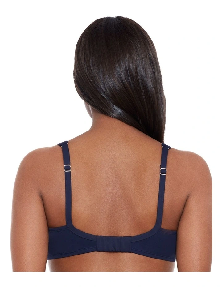 Surplice Supportive Underwired Full Bust Bikini Top in Midnight