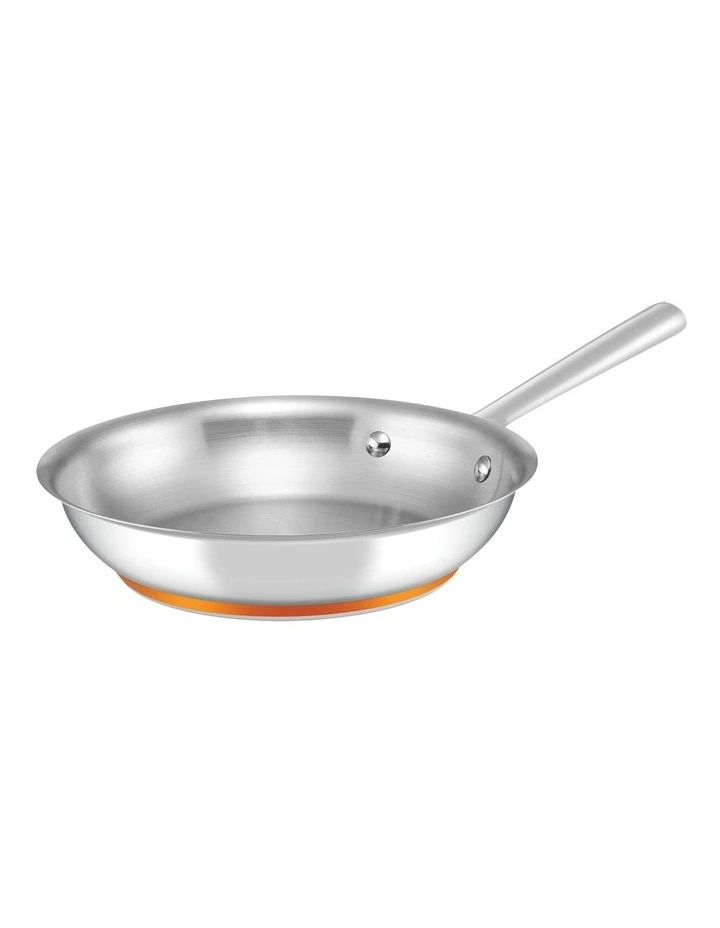 Per Vita Copper Base Stainless Steel Induction Open French Skillet 24cm