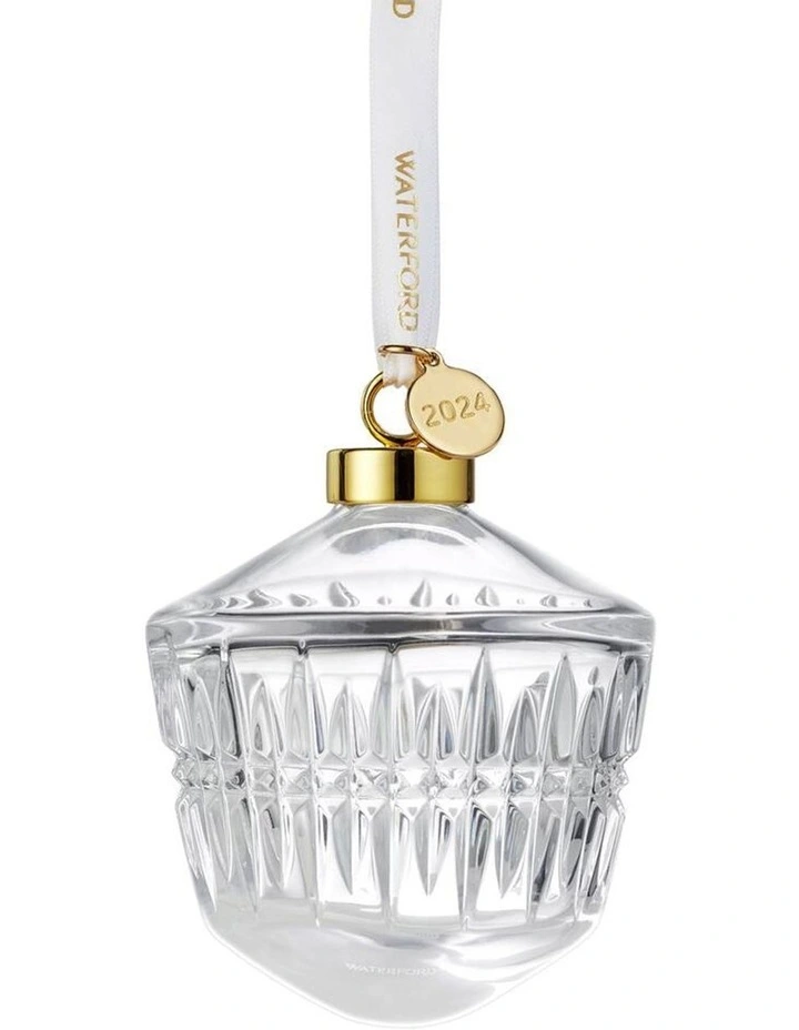 New Year Celebration Bauble in Clear