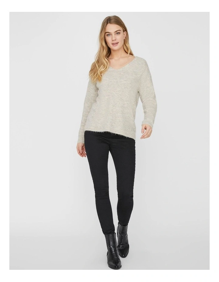 Crewlefile Long Sleeve Jumper in Birch