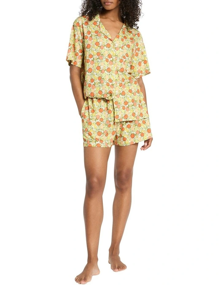 Baby It's Fruity Pyjama Shirt Set in Lemon Multi