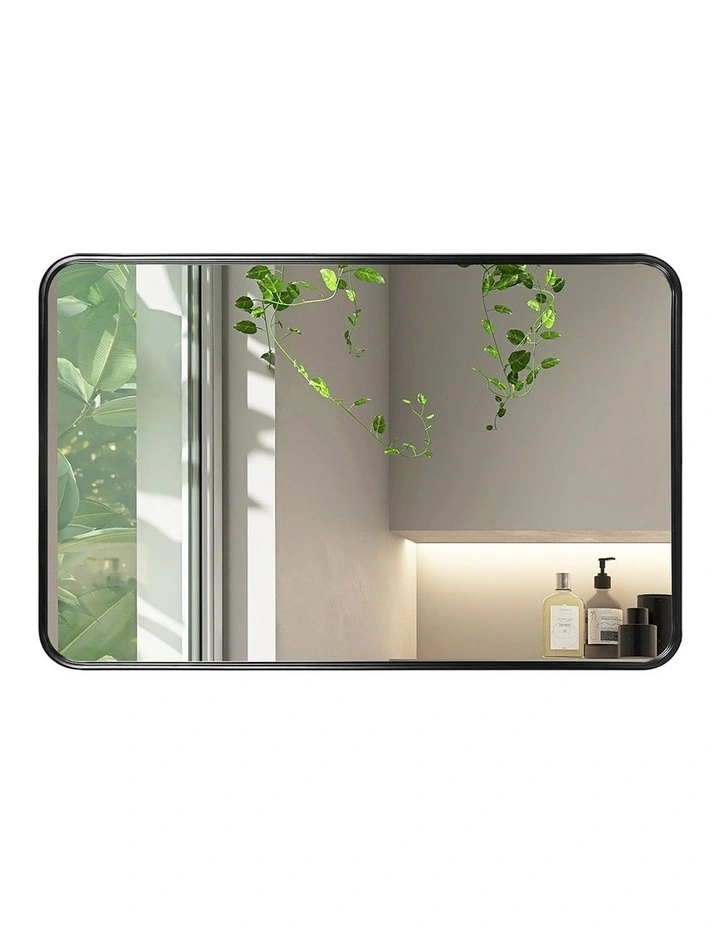 Rectangle Bathroom Vanity Makeup Large Frame Wall Mirror in Clear