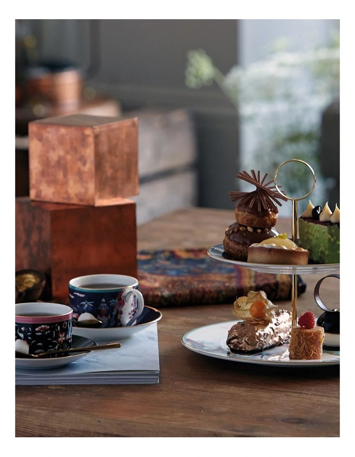 Wonderlust 2 Tiered Cake Stand