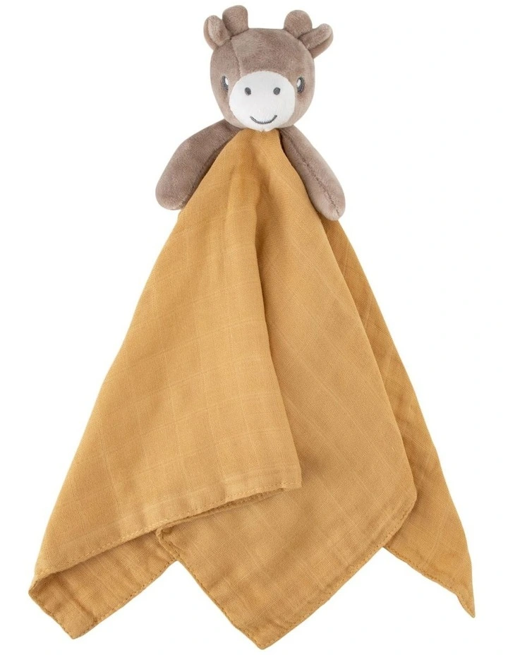 Lovie Comforter George the Giraffe in Linear Sands Marigold