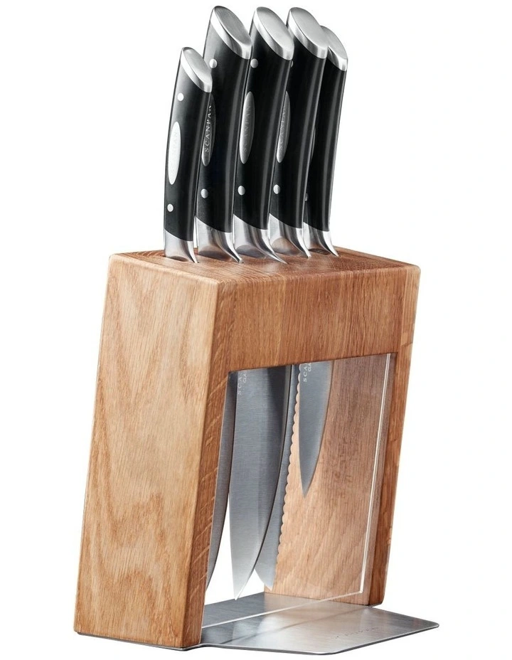 Kalo Knife Block Set 6 Piece in Oak