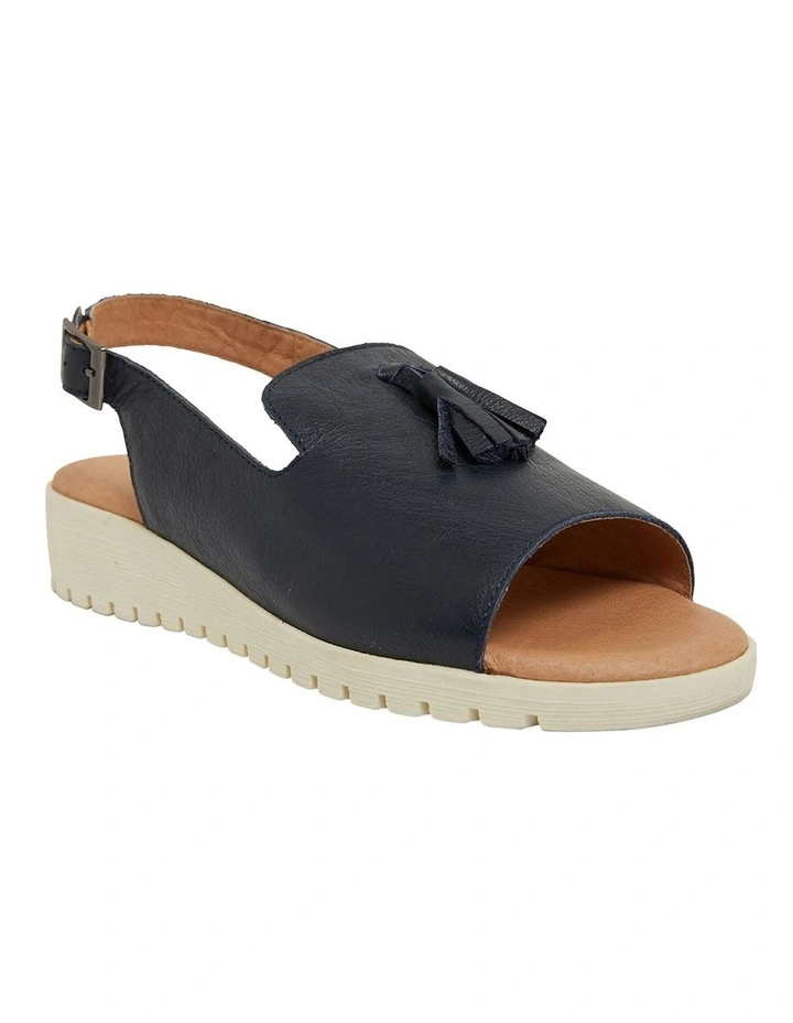 Gilmore Sandals in Navy Leather