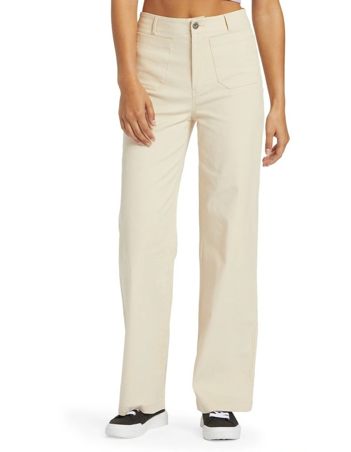 Coastal Cruiser Wide Leg Trousers in Tapioca