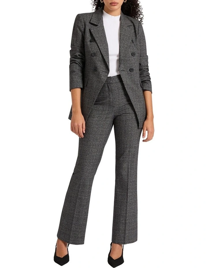 Lizzy Check Blazer in Black/Grey