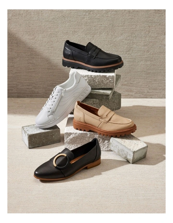Lexy Flat Loafer in Black