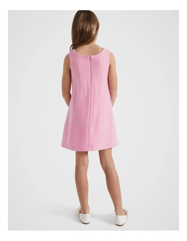 Boucle Pinafore in Candy Pink