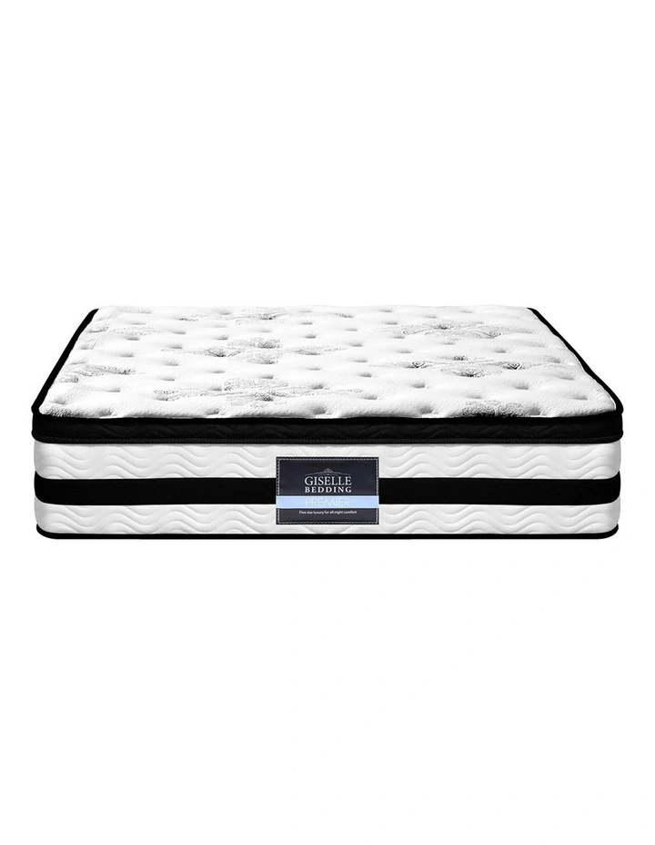 Euro Top Spring Foam Queen Size Mattress 34cm in White