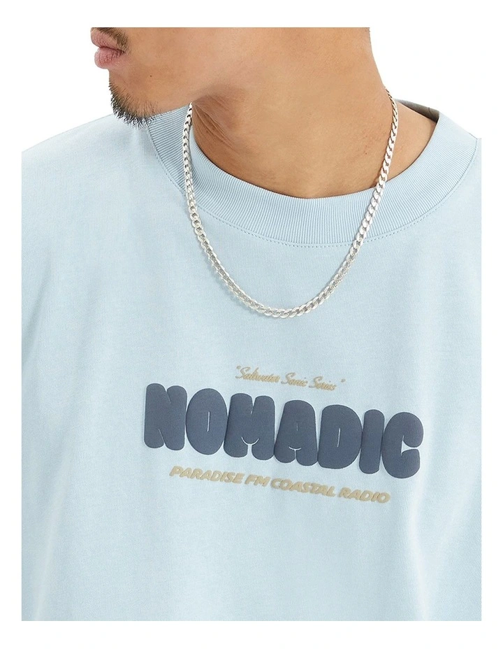 Radio Heavy Street Tee in Baby Blue