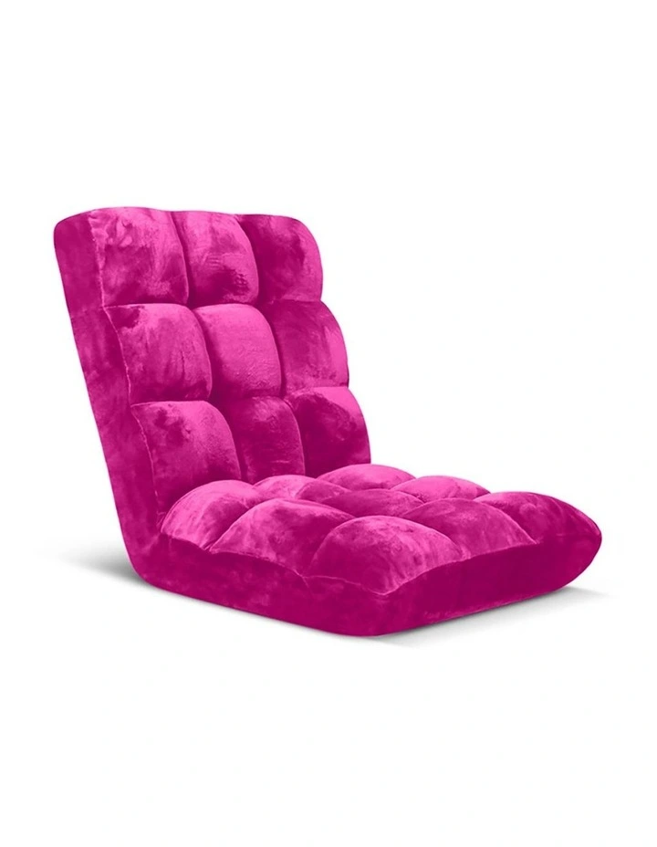 Folding Floor Recliner Lounge Sofa in Pink