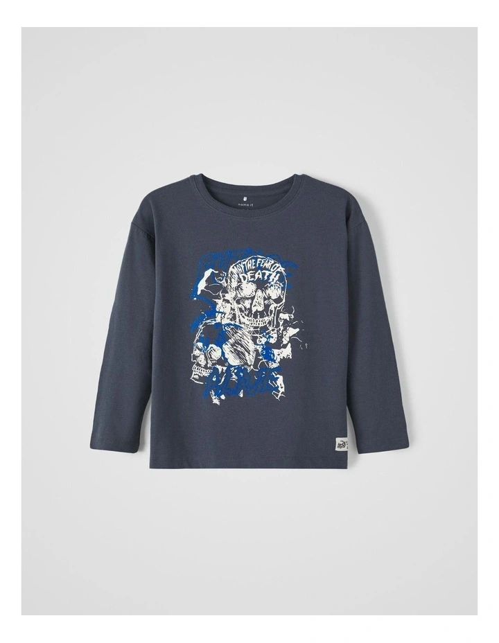 Niliko Printed Long Sleeve Top in India Ink
