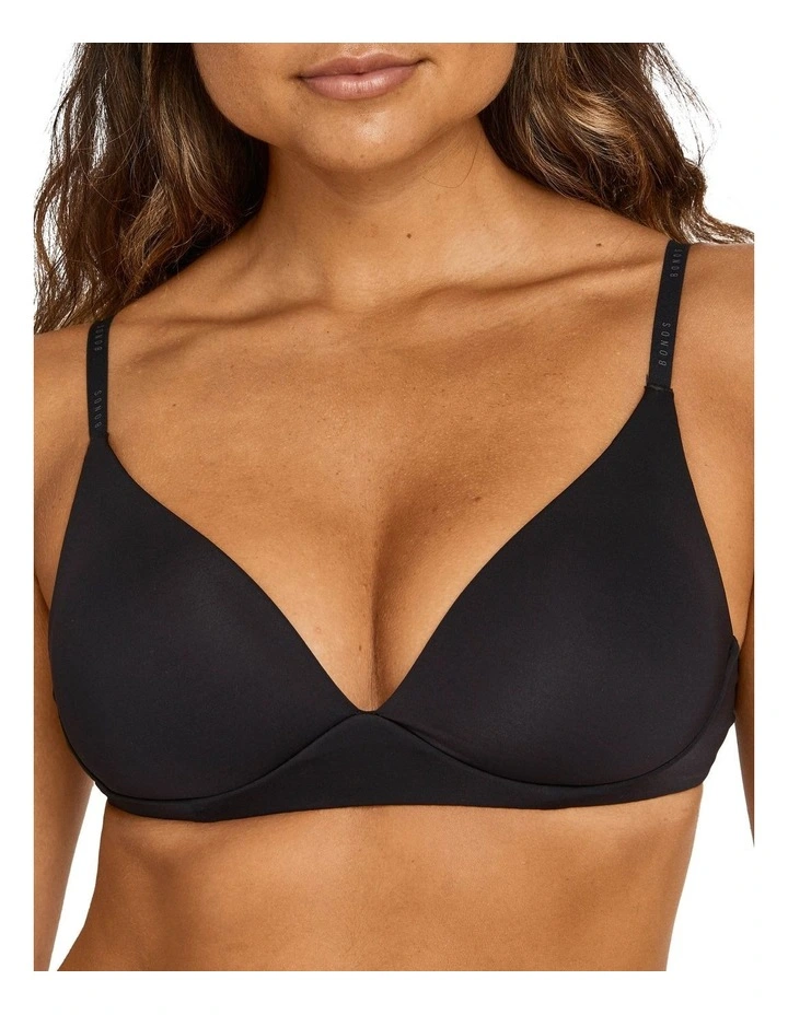 Invisi Micro Wirefree Bra in Black