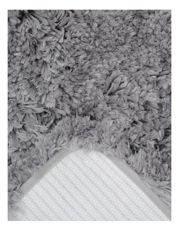 Valence Shaggy Bath Mat Charcoal