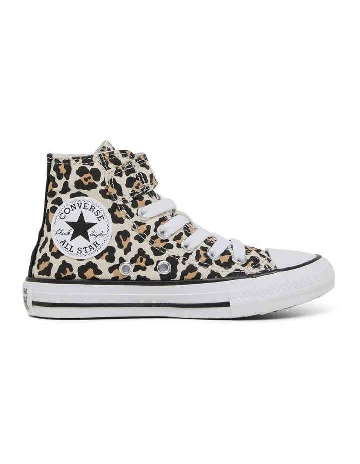 Chuck Taylor All Star 1V High Leopard Youth Sneakers in Multi