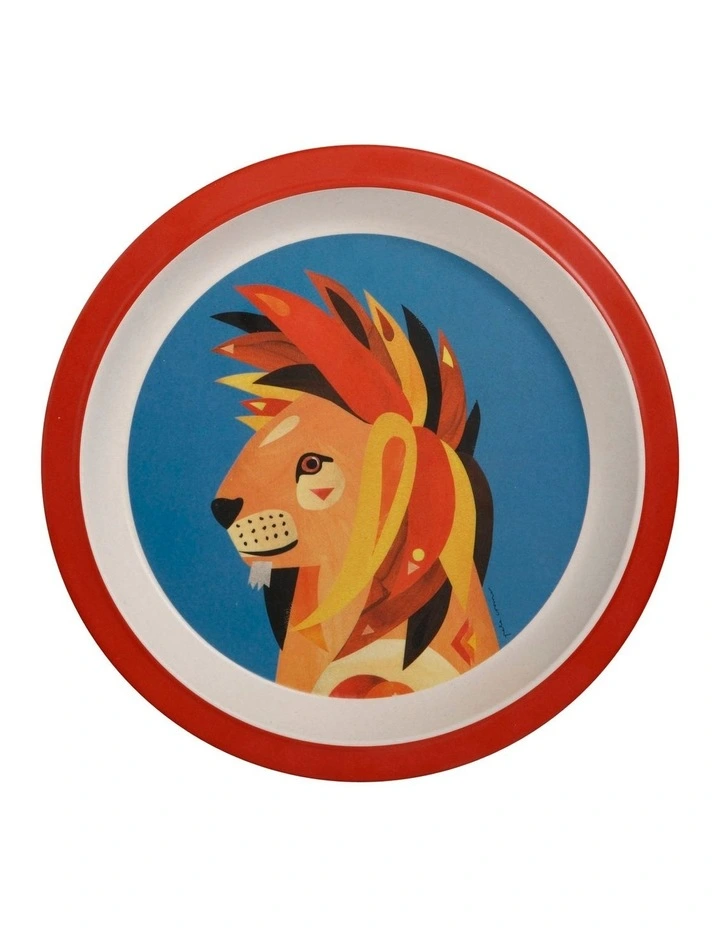 Pete Cromer Wildlife Children's 3 Piece Lion Dinner Set