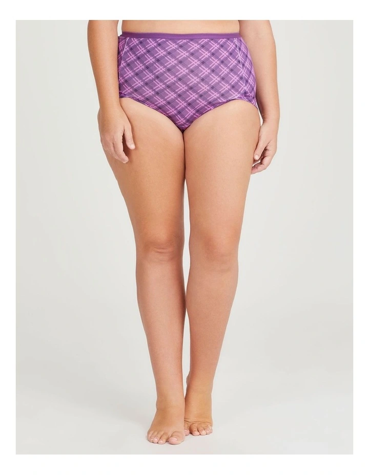 Eco Cotton Check Briefs 2 Pack in Check