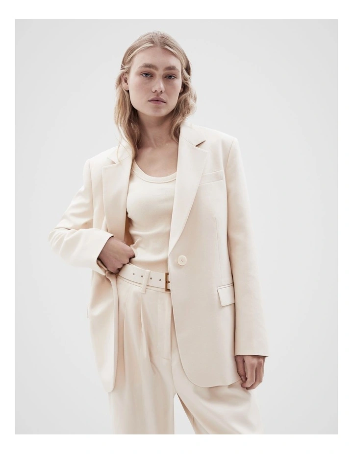 Boyfriend Blazer in Vanilla