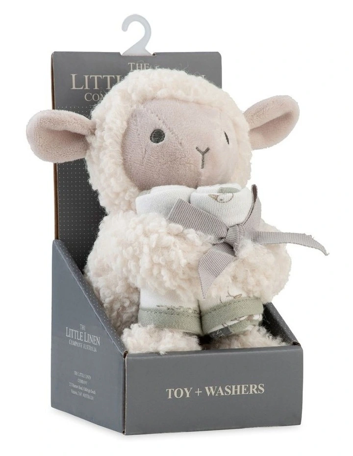 Plush Toy & Washers Farmyard Lamb