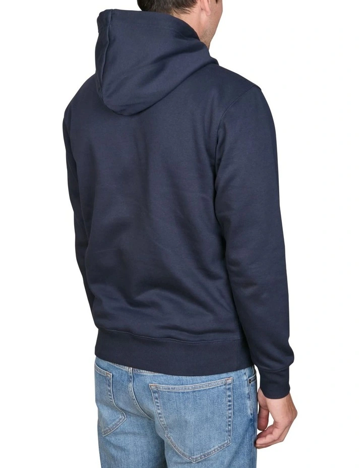 Crest Sweat Hoodie in Evening Blue