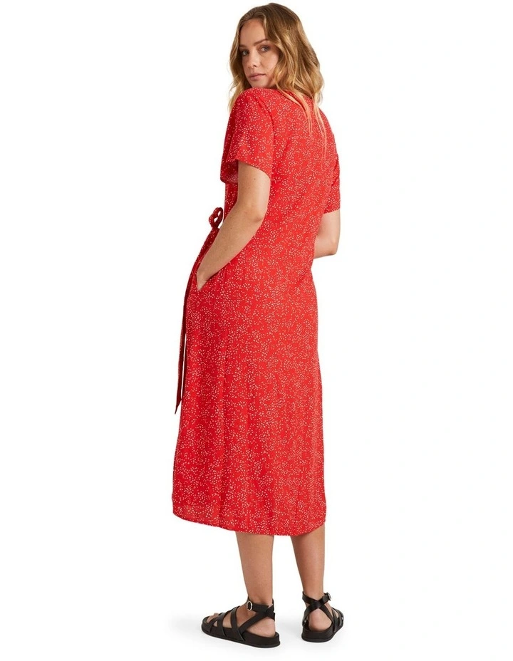 Indigo Sand Wrap Dress in Bittersweet Confetti