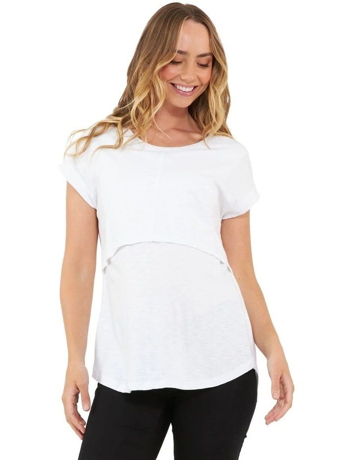 Richie Nursing Tee in White