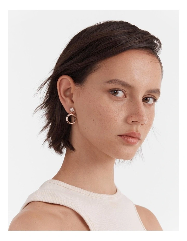 Circulate Drop Earrings in Rose Gold