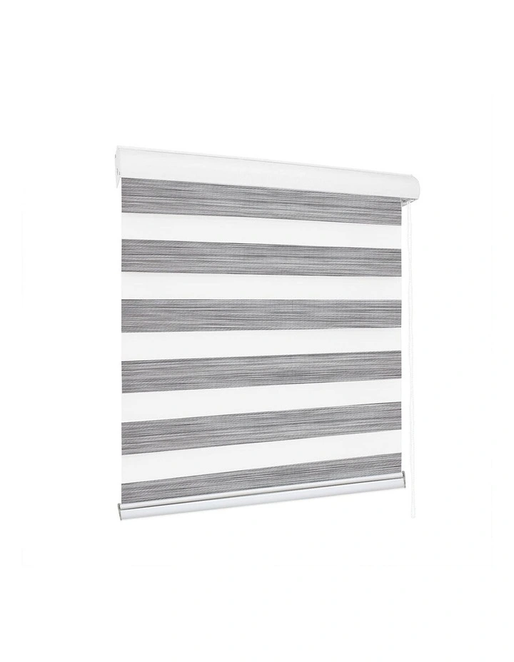 Blackout Zebra Roller Blind Curtains 180x210cm in Grey