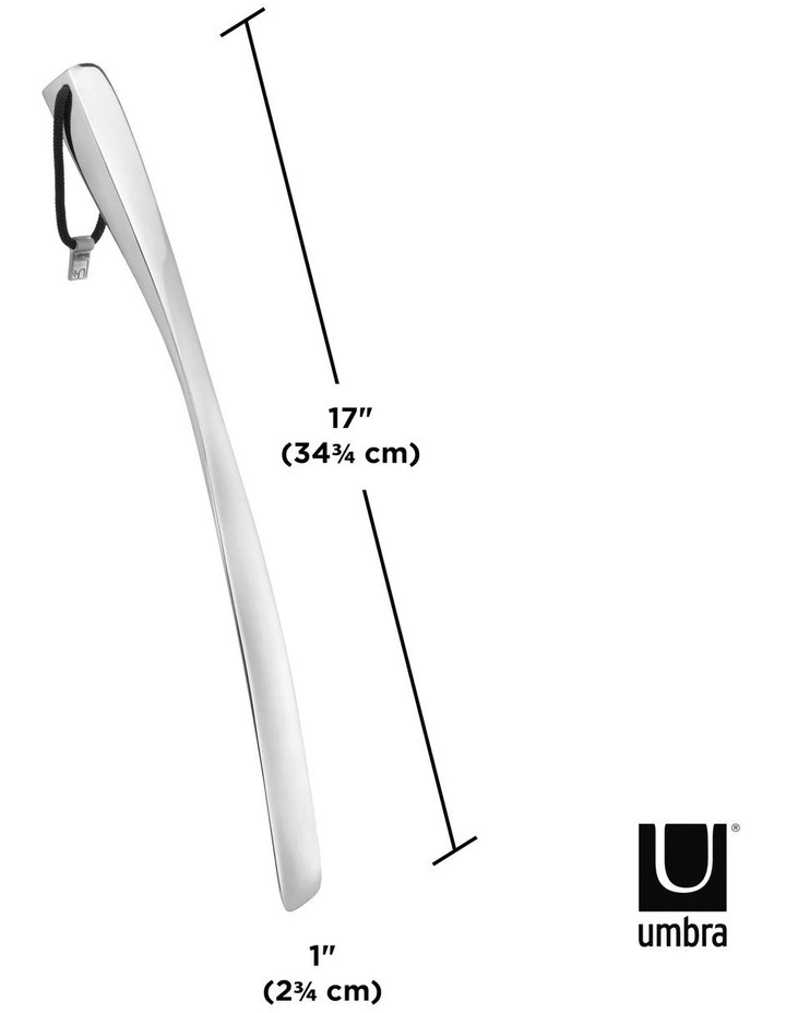 Slip Shoehorn 43x04x03cm in Matt Aluminium