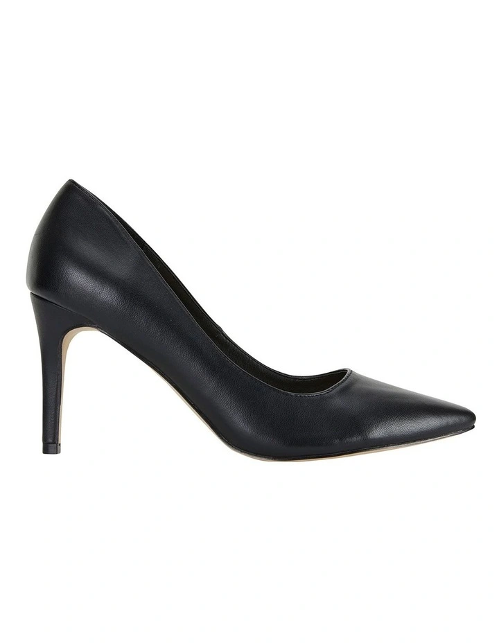 Wild Black Smooth Heeled Shoes
