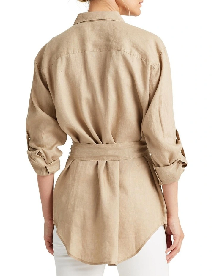 Belted Linen Shirt