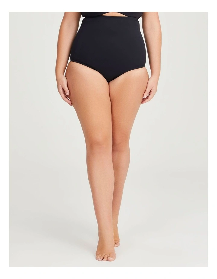 High Waisted Control Brief in Black