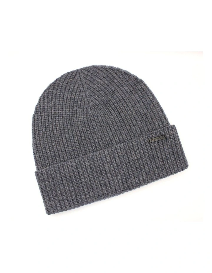Pure Merino Wool Beanie in Shale