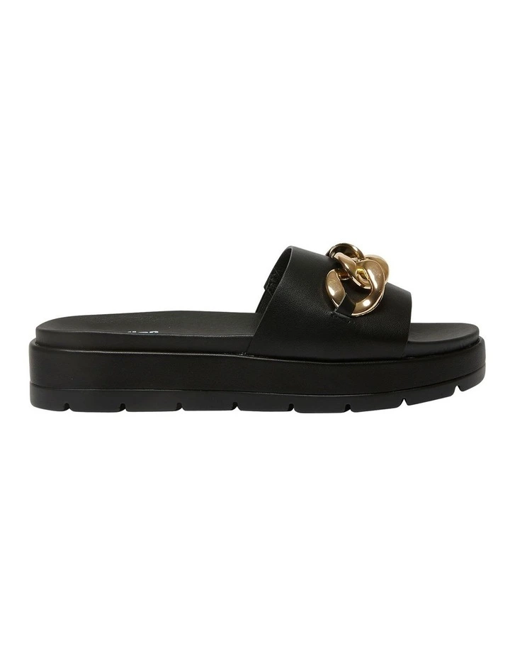 Fiona Sandals in Black Smooth