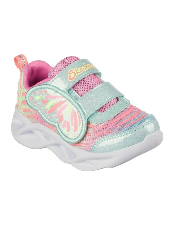 Twisty Bright Winging It Infant Sneakers in Mint/Pink