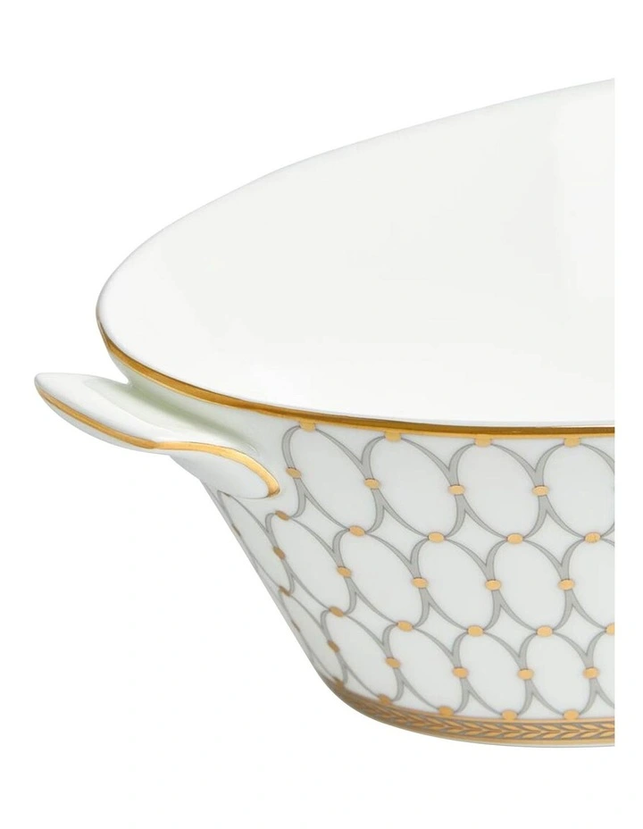 Renaissance Open Oval Vegetable Bowl in Grey