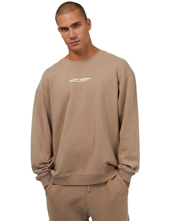 Crew Sweat Top in Tan