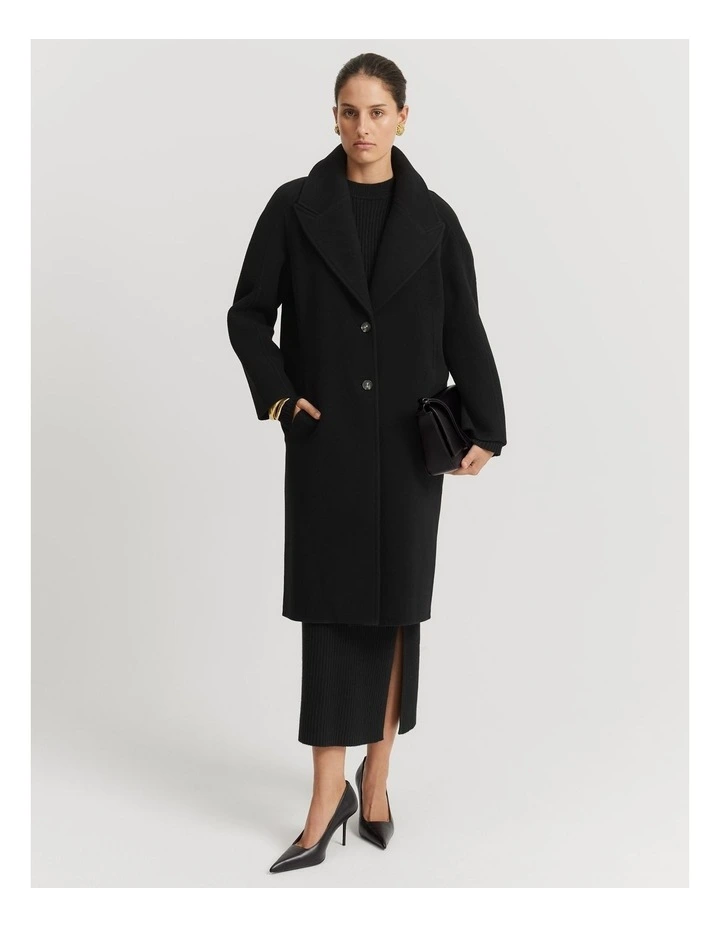 Cocoon Coat in Black