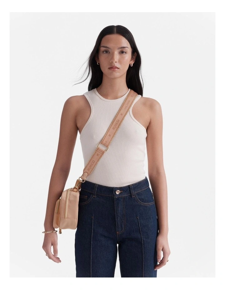 Mim 96 Webbing Bag Strap in Almond